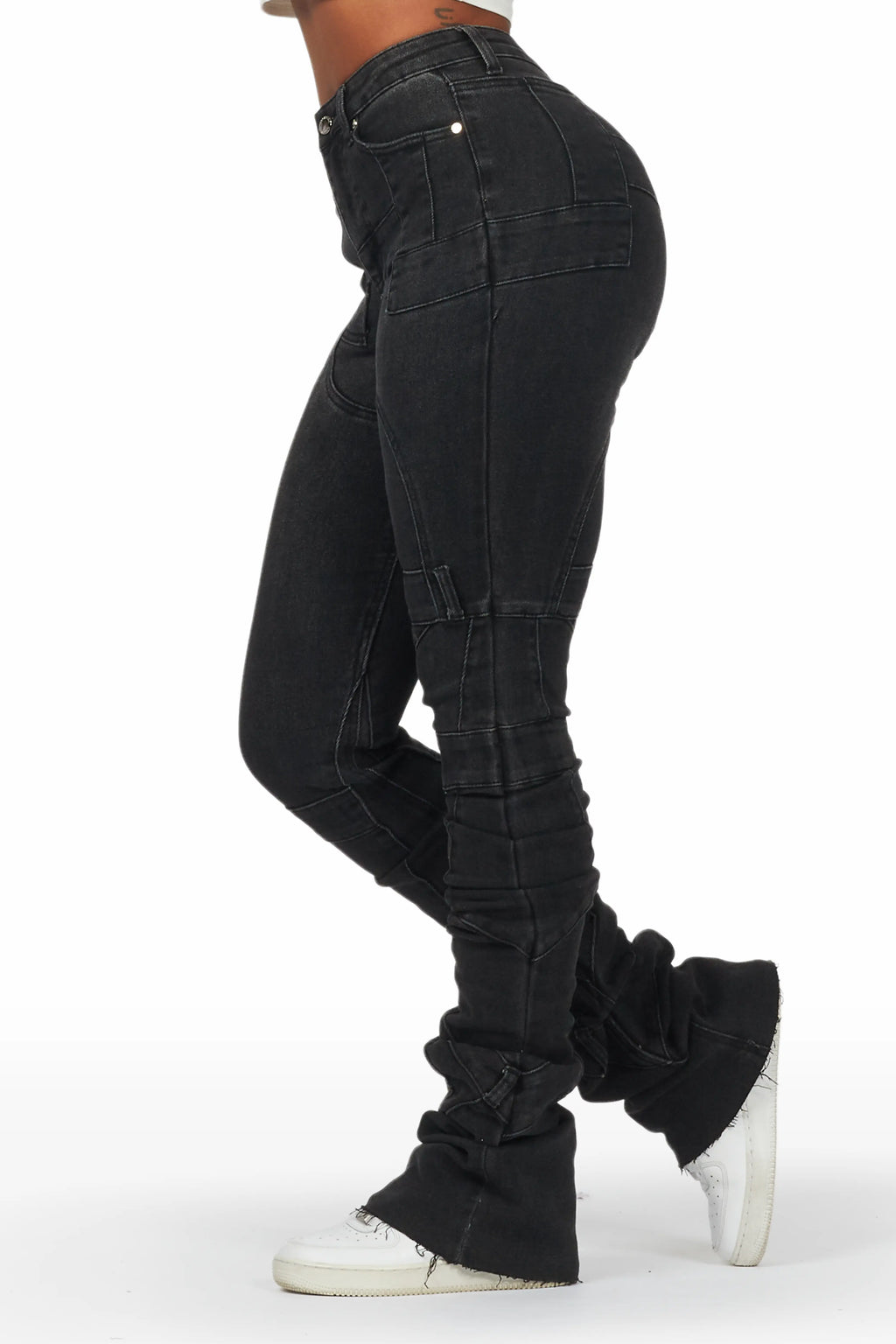 Wynter Black Super Stacked Jean