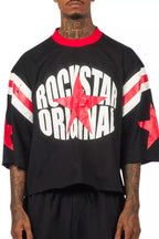 States Black Boxy Crop T-Shirt