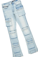 Lake White/Blue T-Shirt/Stacked Flare Jean