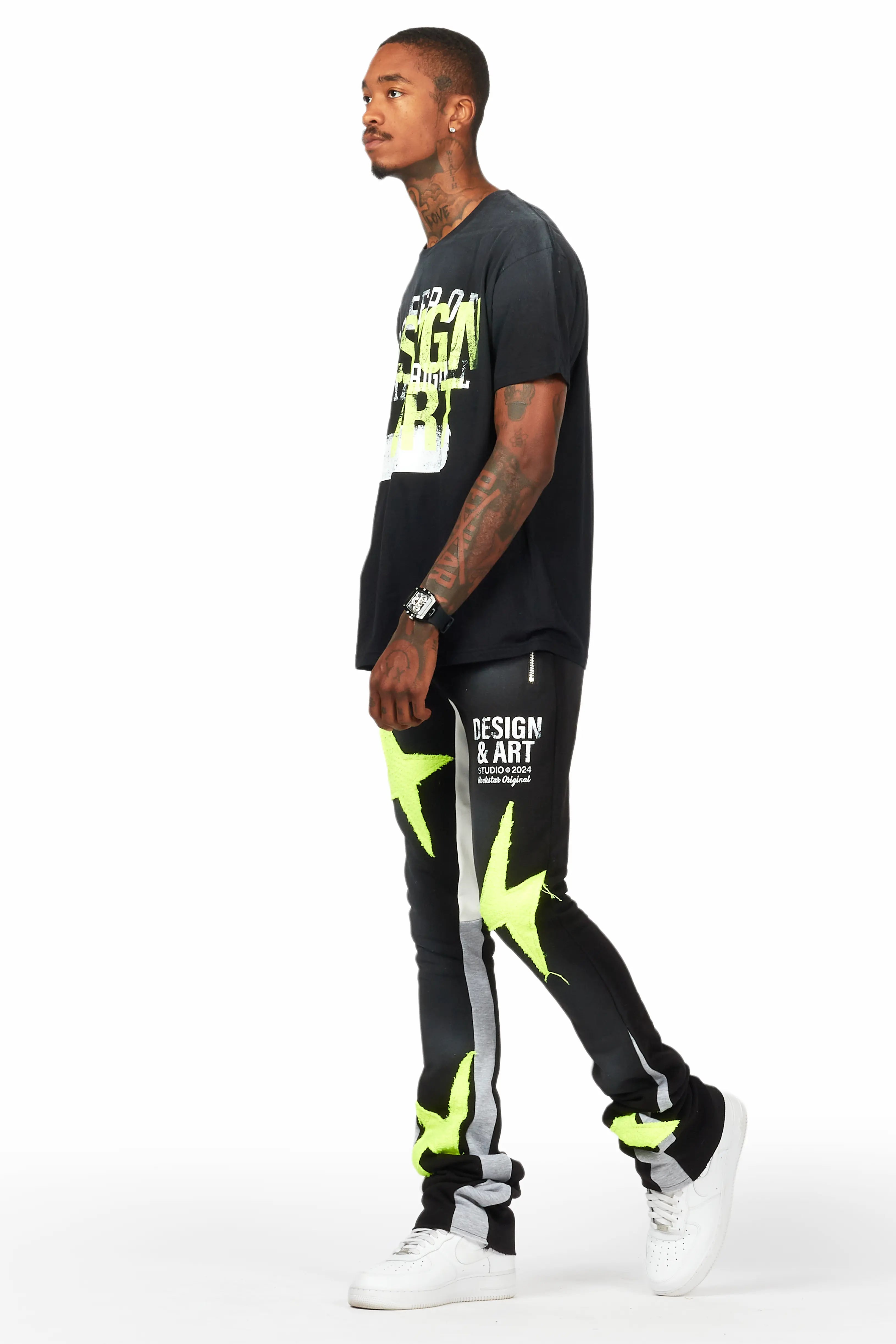 Darko Black T-Shirt/Stacked Flare Track Set