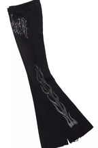 Mares Black Rhinestone Hoodie Relaxed Track Set