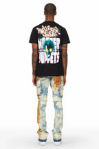 Bane Light Blue Stacked Flare Jean