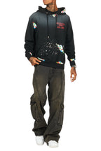 Rockstar Art Dist. Black/Red Graphic Hoodie