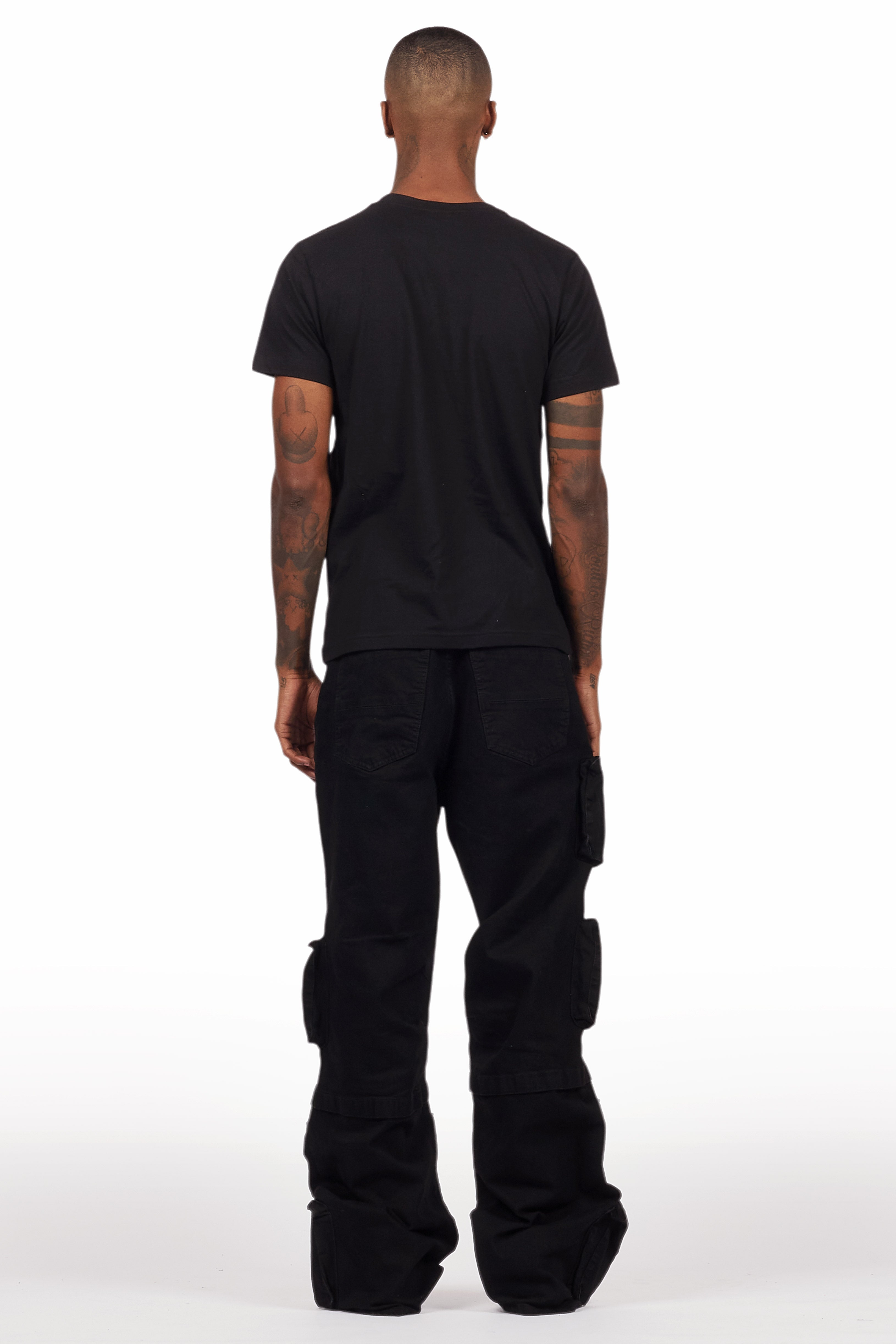 Pocketeer Black Baggy Cargo Fit Jean