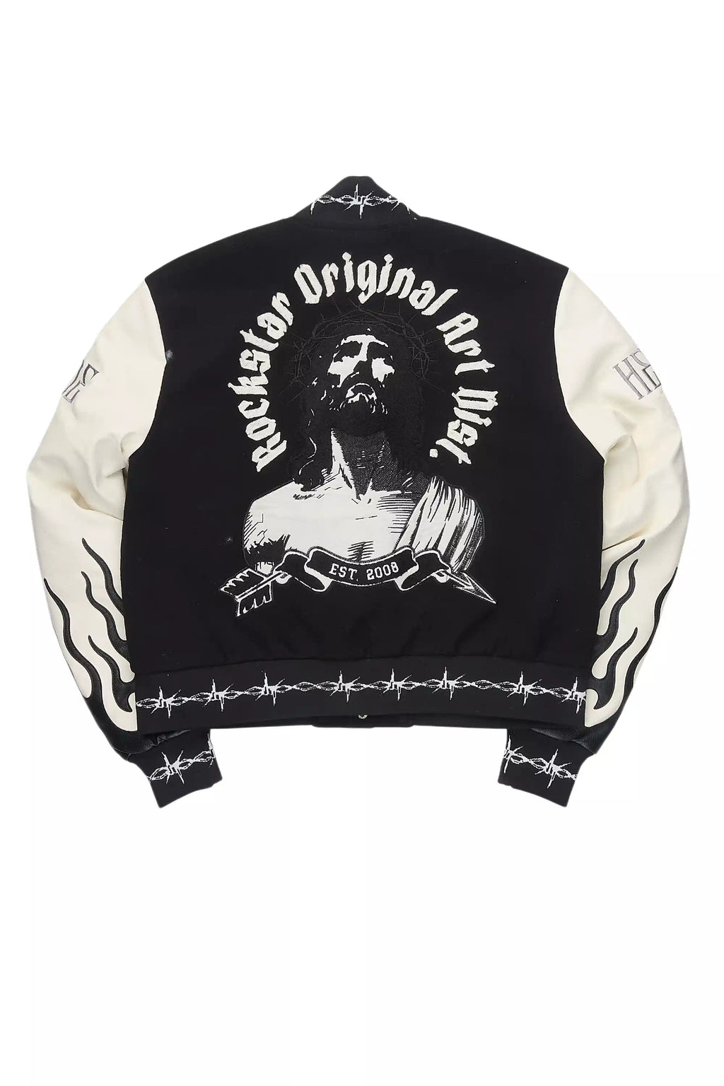 Yalanda Black Oversized Varsity Jacket