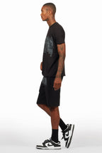 Dray Black/Black T-Shirt/Short Set