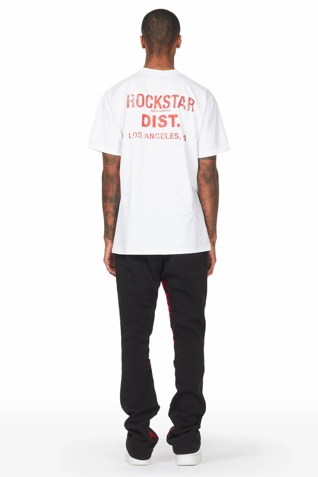 Konnor Black/Red Stacked Flare Pants