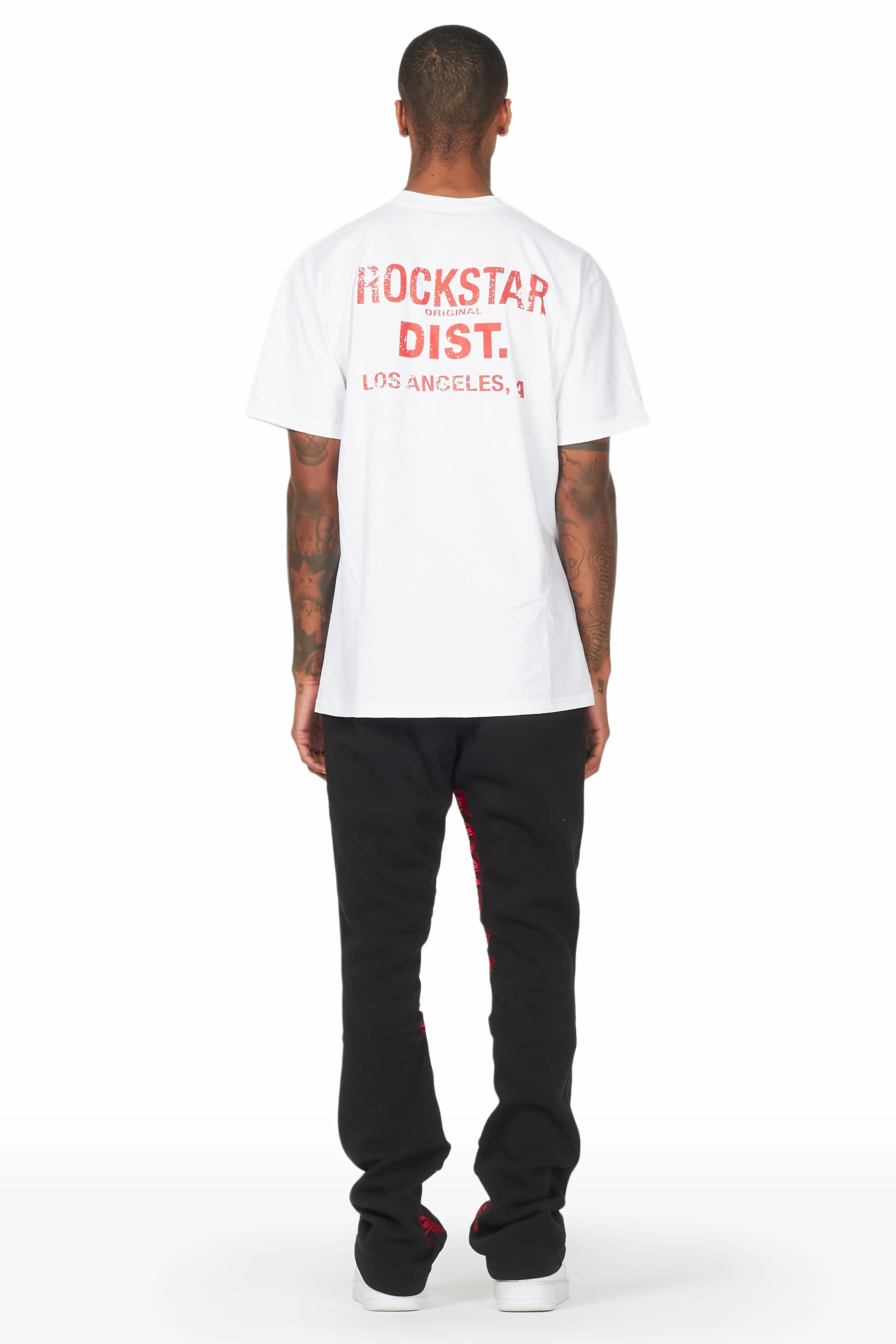 Konnor Black/Red Stacked Flare Pants