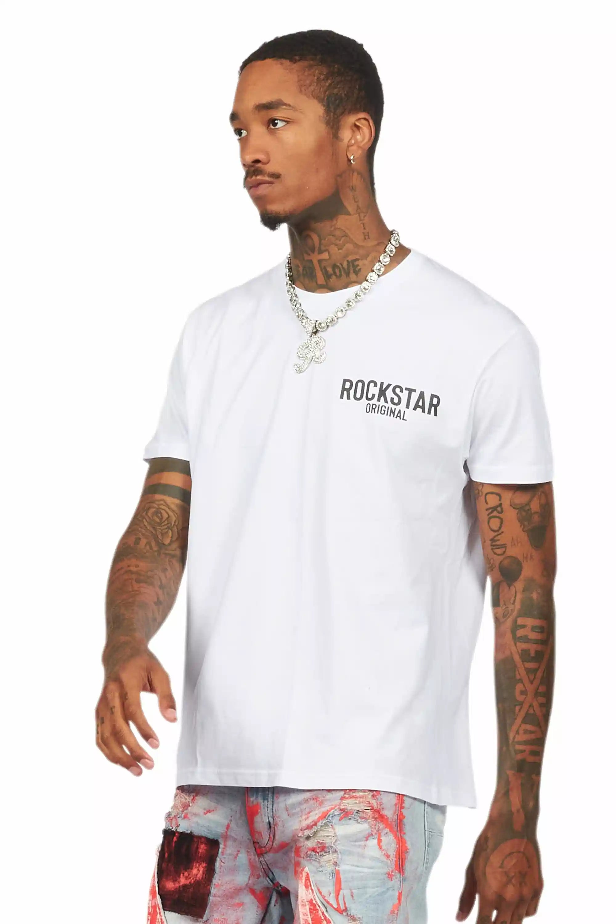 Sana White/Black Graphic T-Shirt