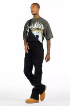 Alfie Black Denim Overall