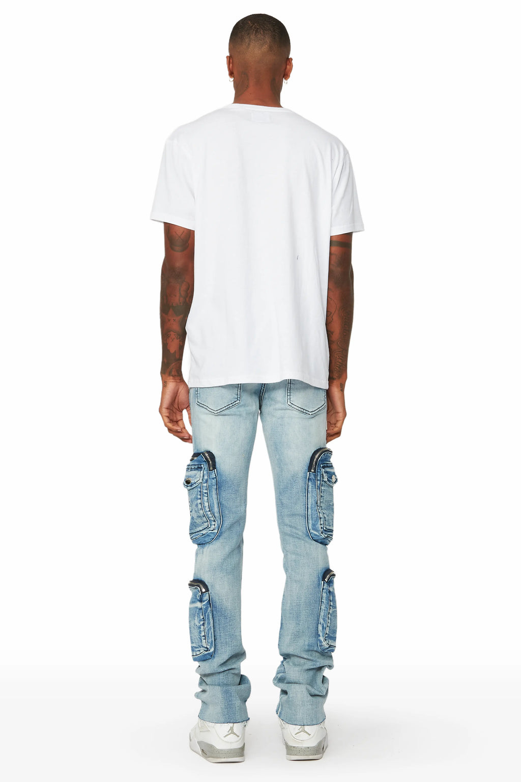 Sutton Blue Stacked Flare Jean