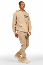 Lake Beige Mohair Knit Track Set