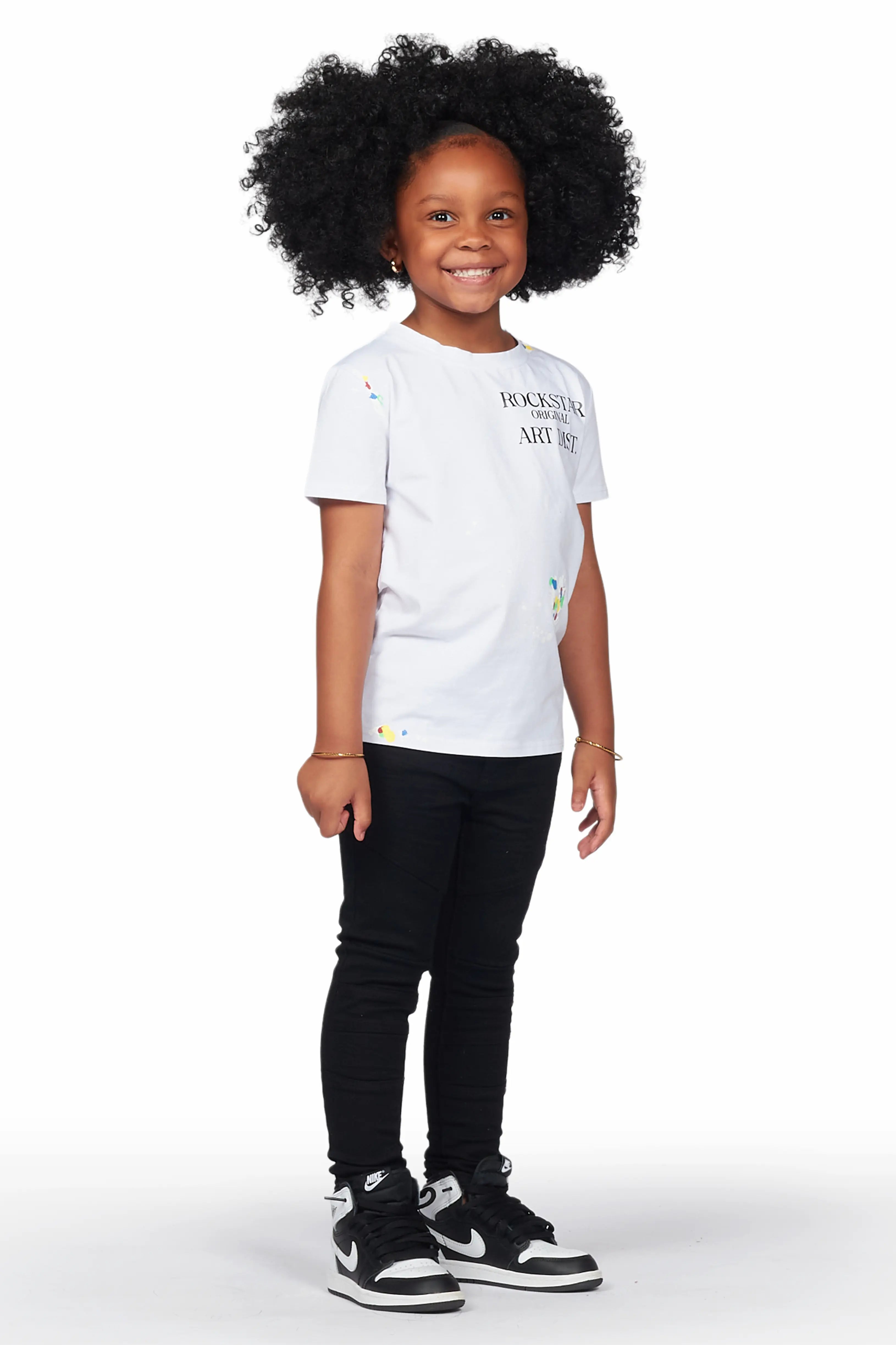 Girls Hale Black Biker Skinny Jean