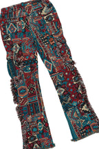 Boys Hans Maroon Hoodie/Stacked Flare Jean Set