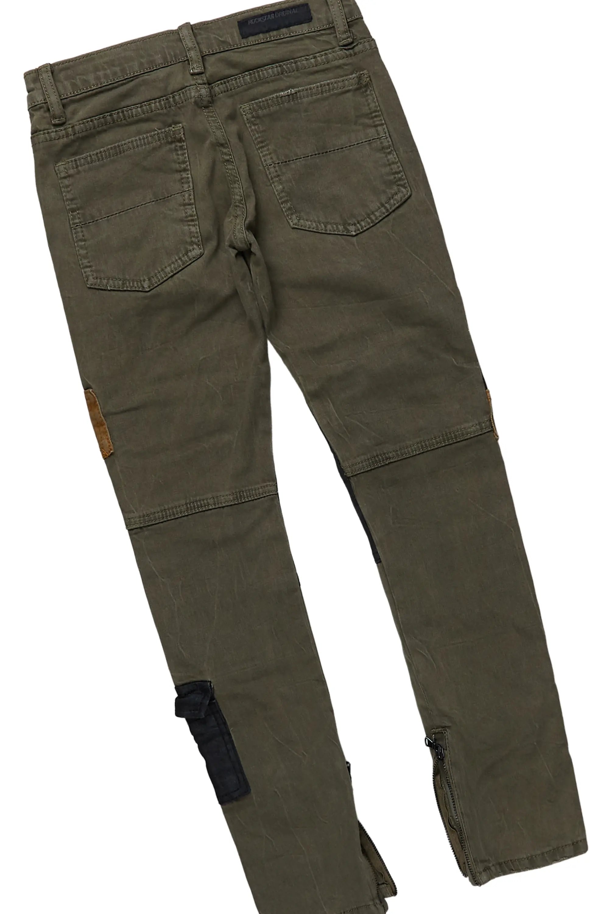 Boys Ward Beige T-Shirt/Patch Cargo Jean