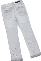 Girls Black Ezra T-Shirt/Stacked Flare Jean Set