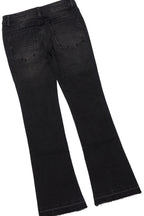 Boys Lake Black/White T-Shirt/Stacked Flare Jean Set