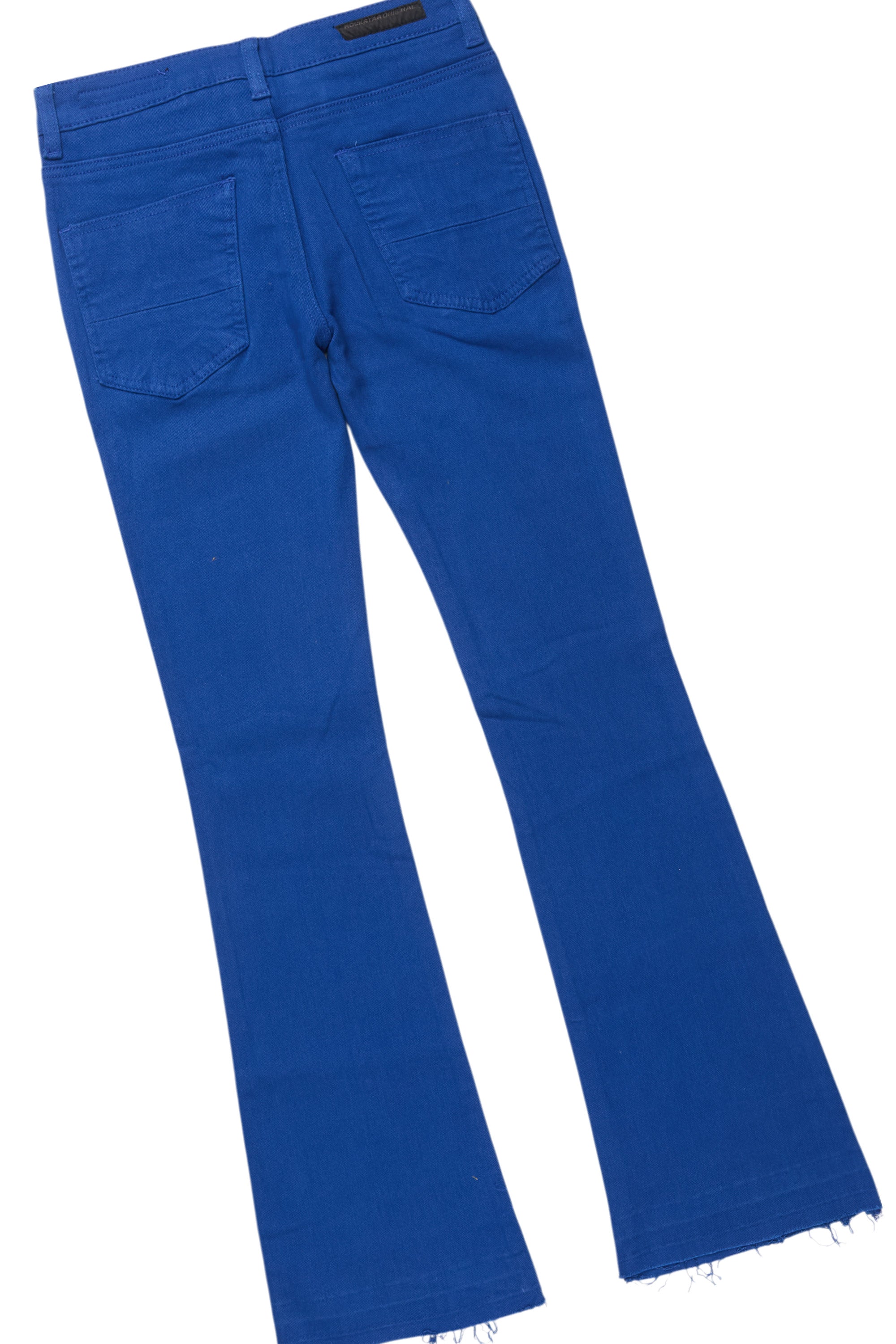 Boys Sana White/Royal T-Shirt/Dag Stacked Flare Jean Set