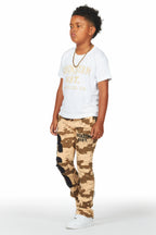 Boys Bansi Desert Camo Stacked Trackpant