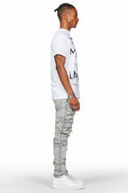 Dalit Grey Under Patch Skinny Fit Jean