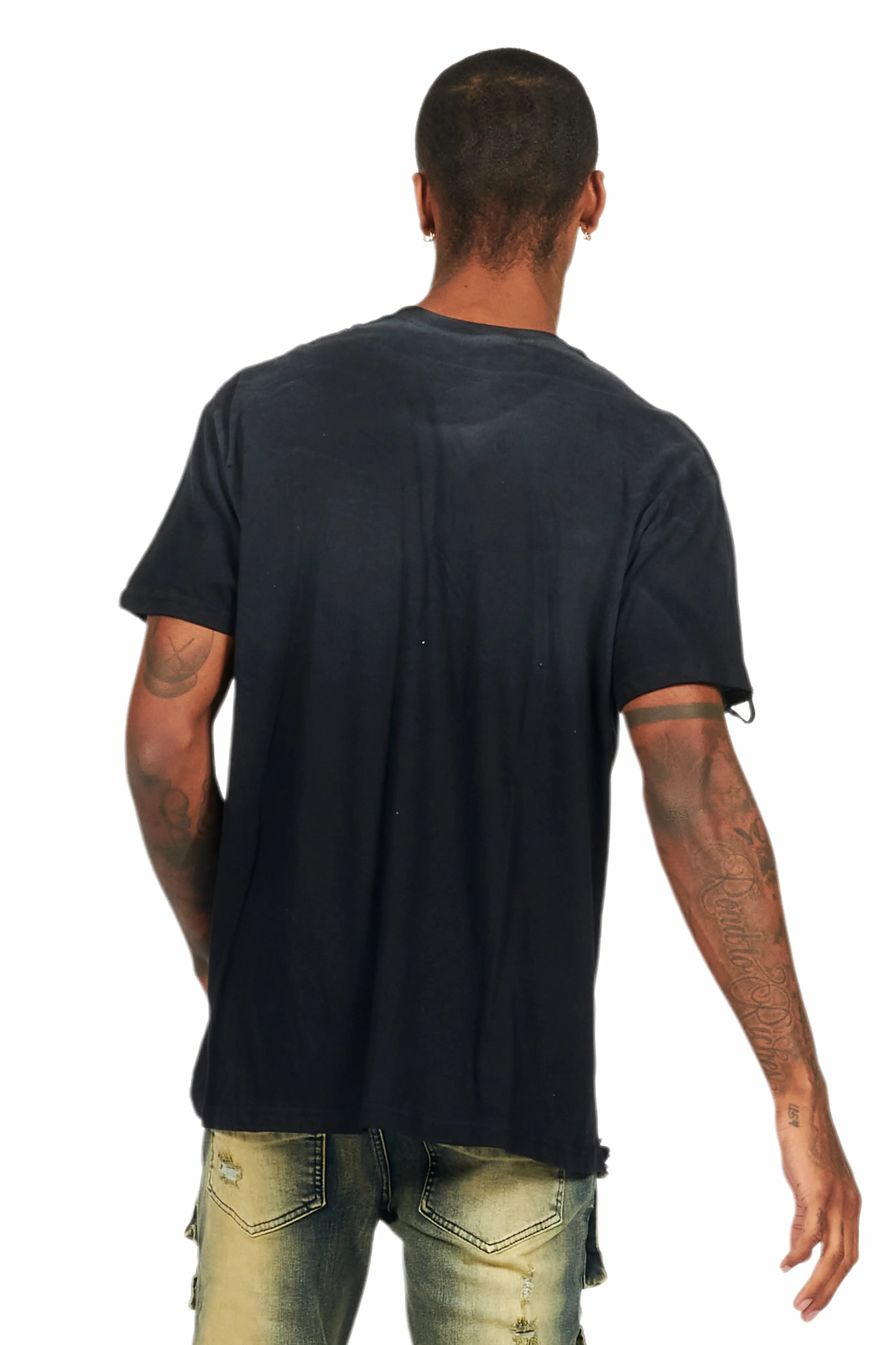 Gonen Black Oversized Graphic T-Shirt