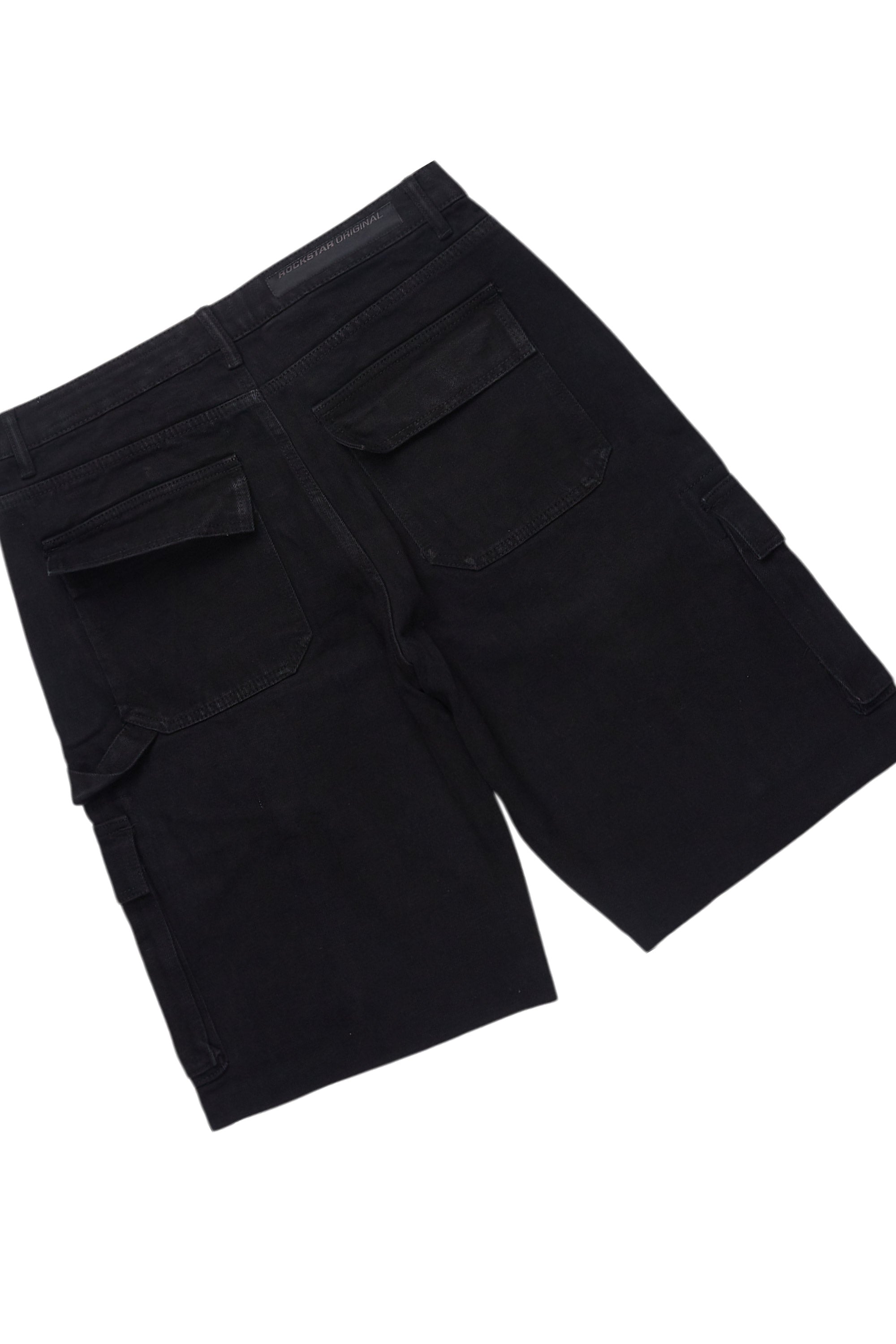 Amos Black/White T-Shirt/Denim Short Set