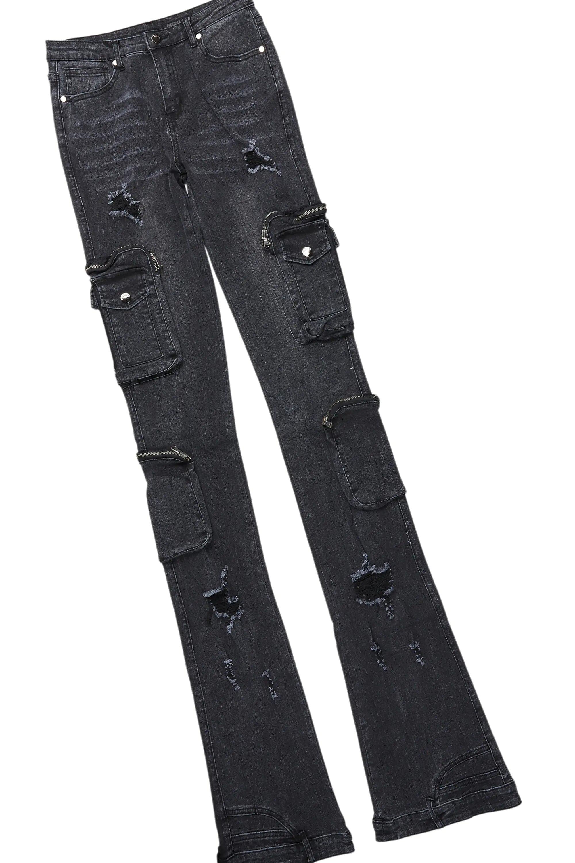 Jamari Black/Grey Wash T-Shirt & Jean Set