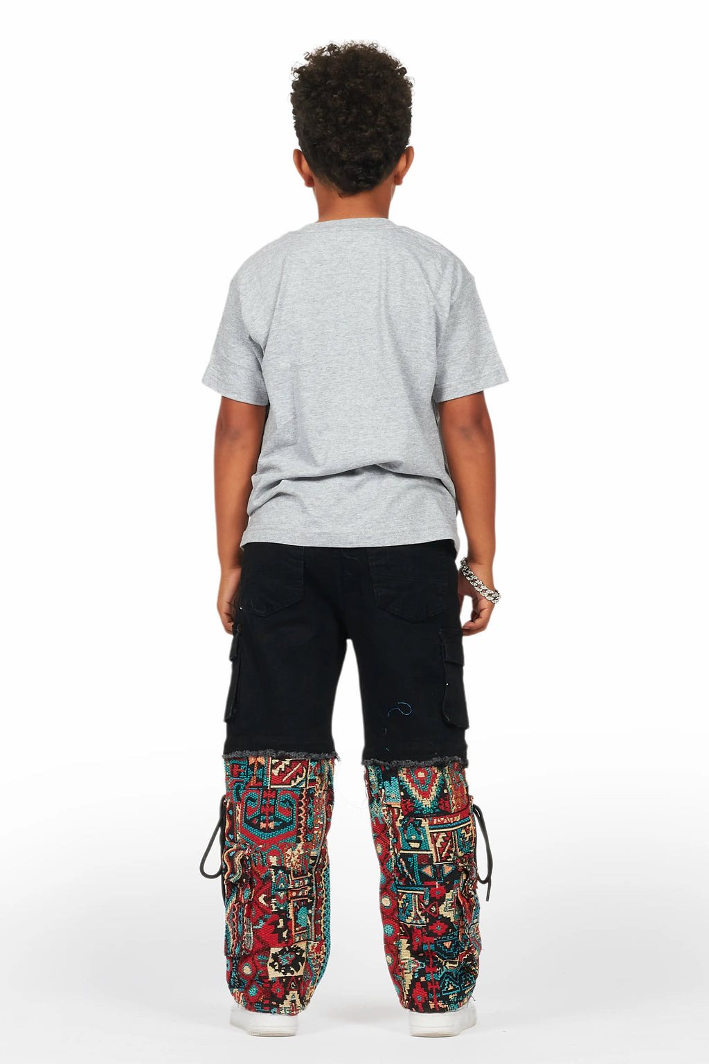 Boys Baatar Jet Black  Baggy Fit Jean