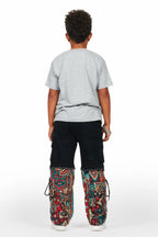 Boys Baatar Jet Black  Baggy Fit Jean