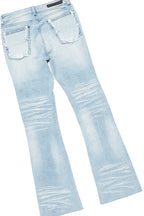 Boys Beno Royal Hoodie/Stacked Flare Jean Set