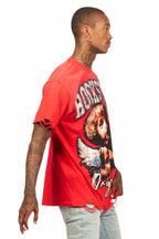 Deiter Red Oversized Graphic T-Shirt