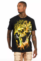 Lucen Black/Yellow Oversized Graphic T-Shirt