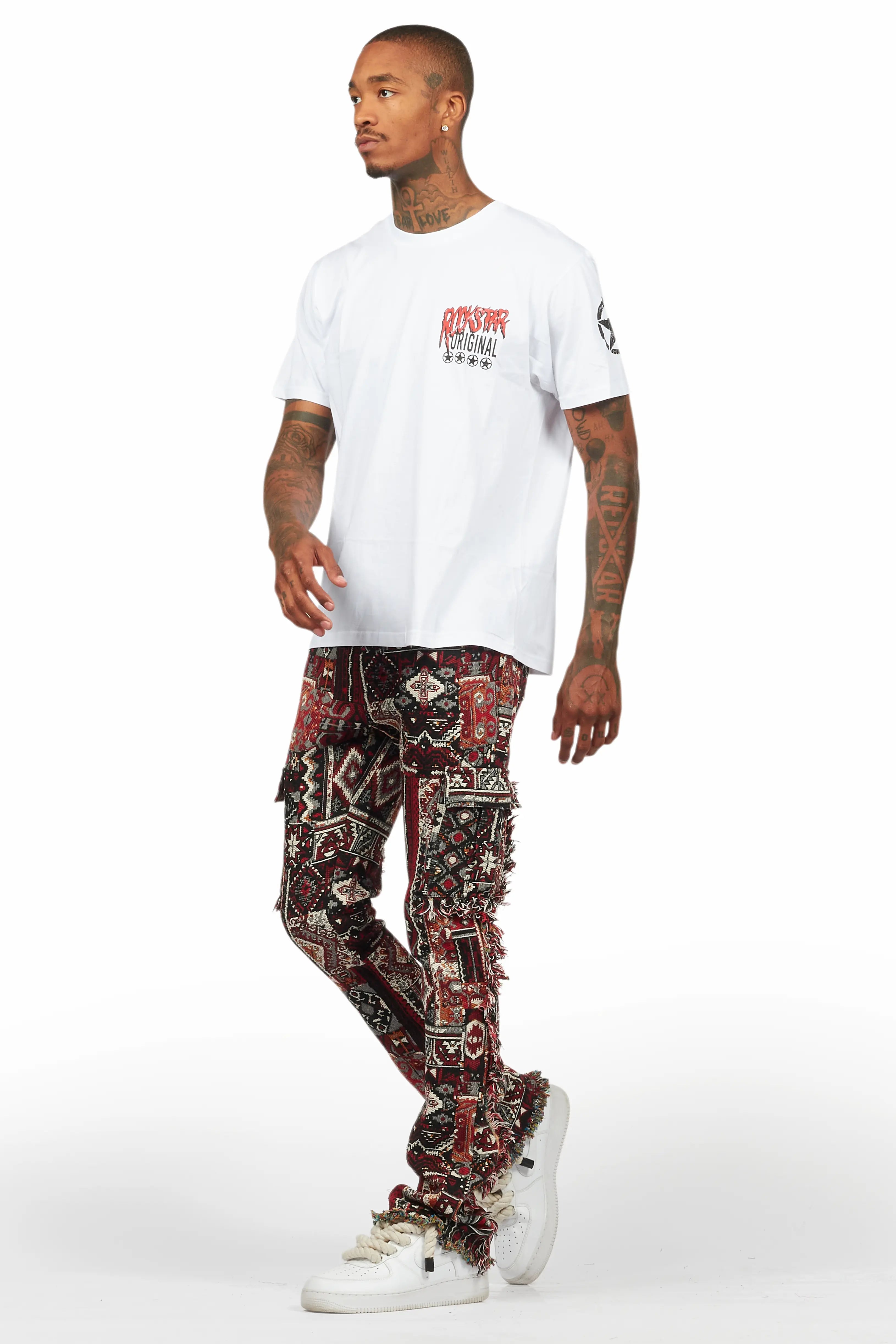 Wizzurd White/Red T-Shirt/Tapestry Jean Bundle