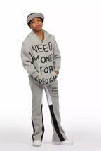 Boys M4 Video Games Grey/Black Stacked Flare Track Set