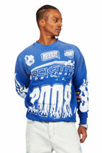 Amos Royal Blue Graphic Crewneck