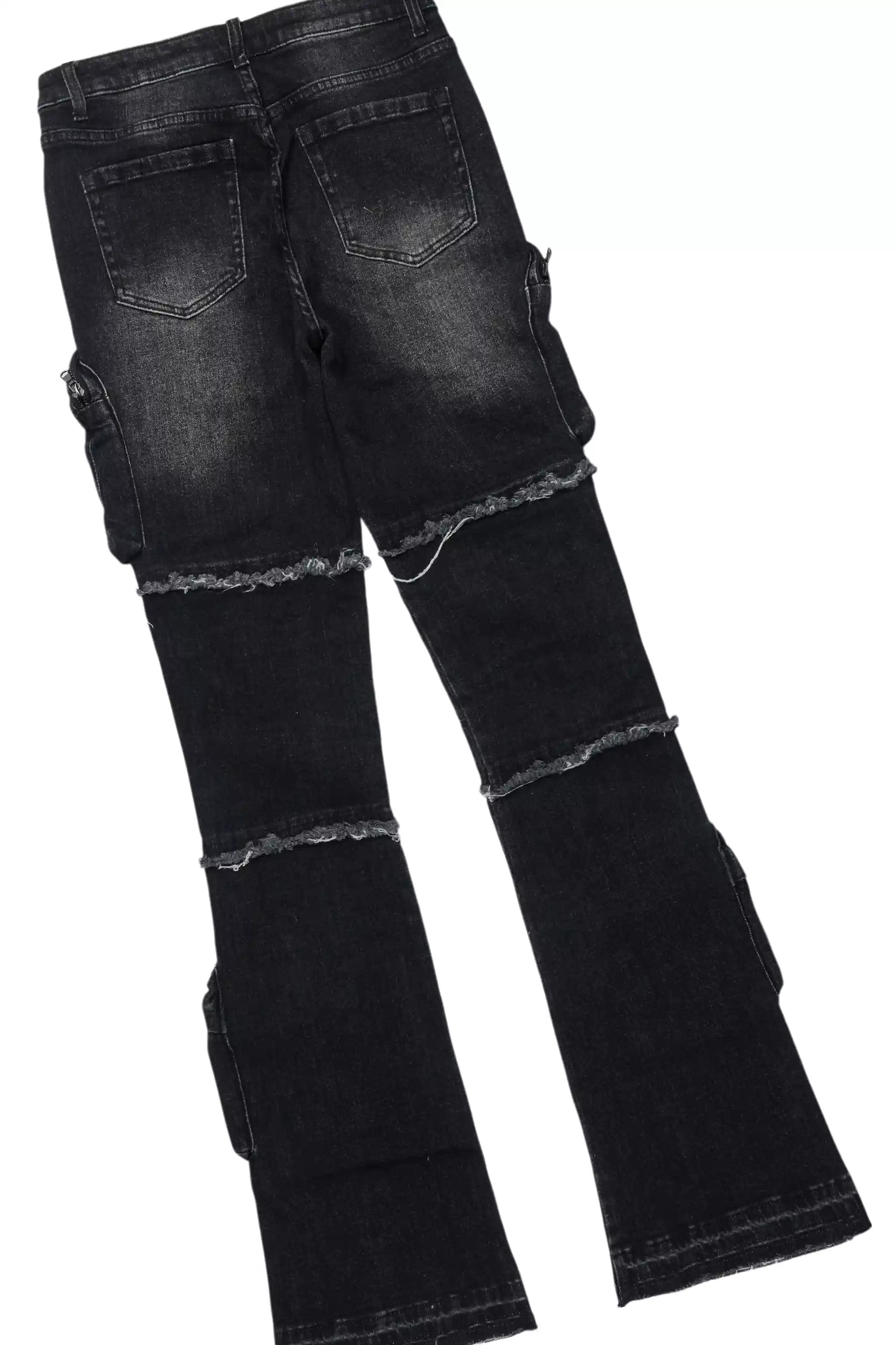 Keria Black Tee & Toniesha Dark Grey Jean Set