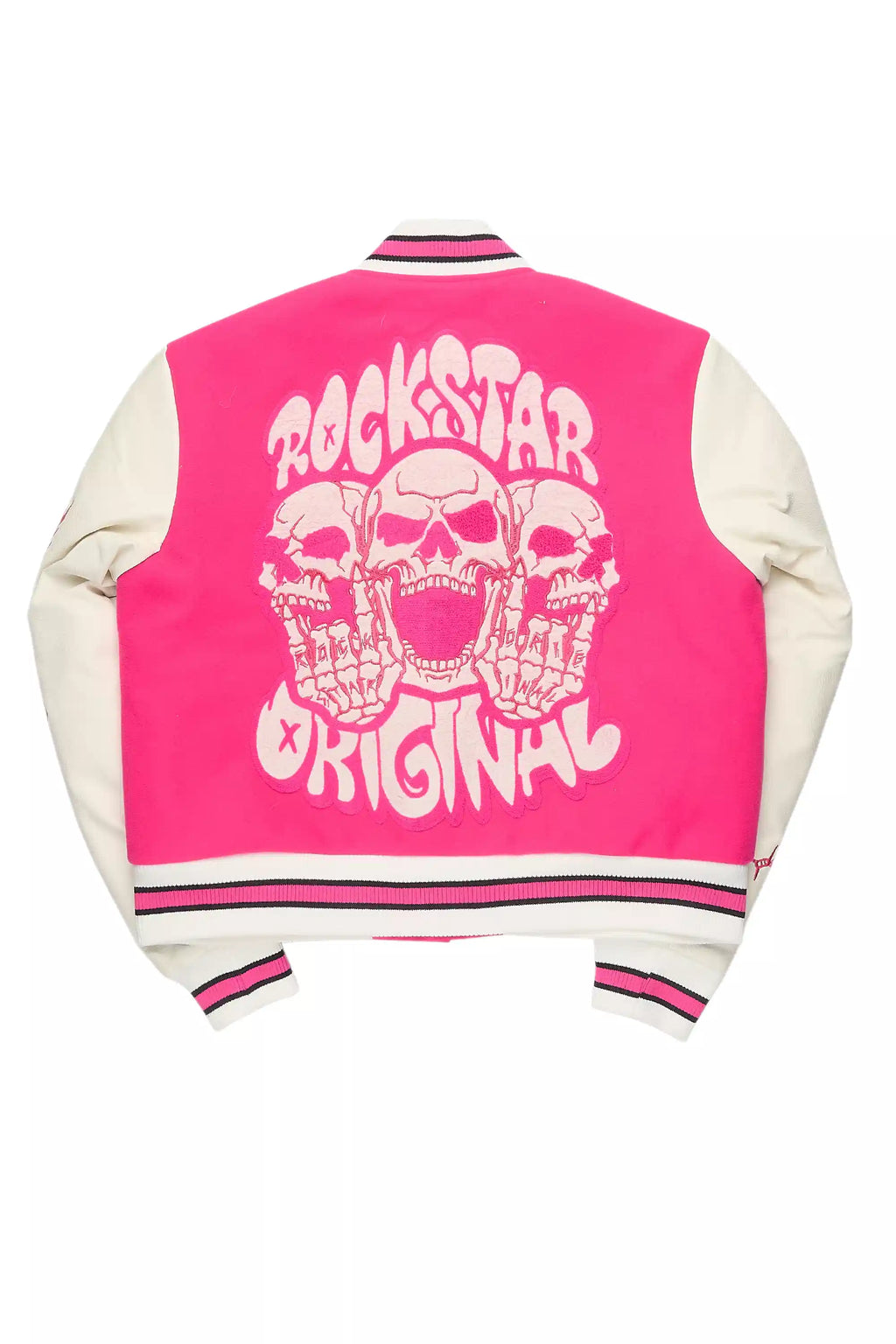Sharray Hot Pink Oversized Varsity Jacket