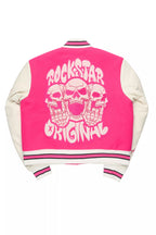 Sharray Hot Pink Oversized Varsity Jacket