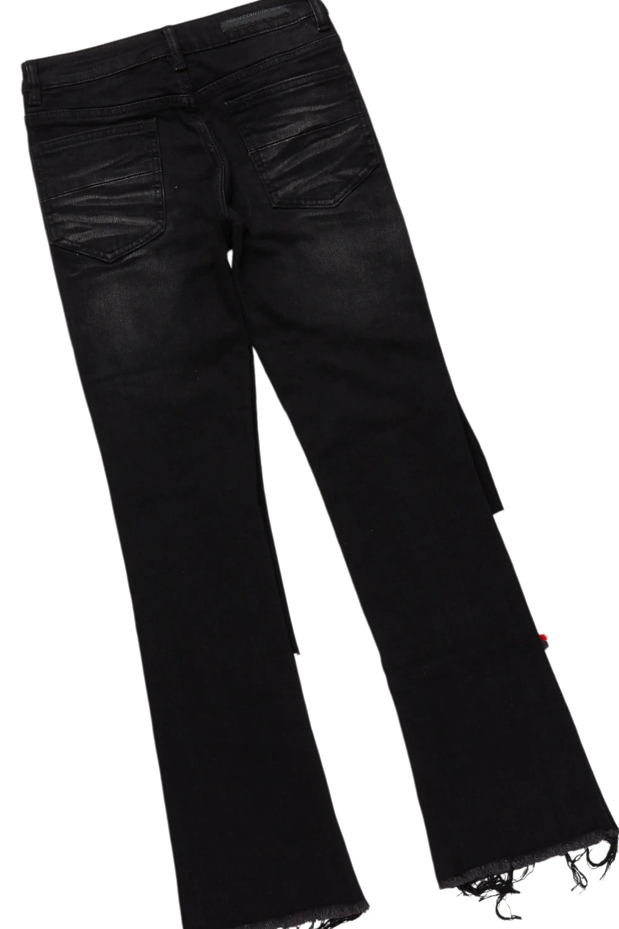 Boys Fields Red Mohair Hoodie/Stacked Flare Jean Set