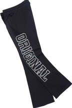 Ustin Black Rhinestone Hoodie Relaxed Track Set