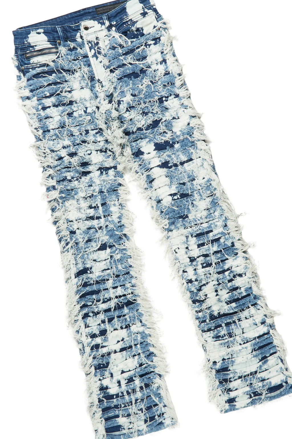 Lake White/Navy T-Shirt & Bossko Stacked Flare Jean Bundle