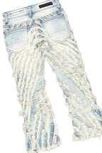 Boys Beno Blue Hoodie/Stacked Flare Jean Set