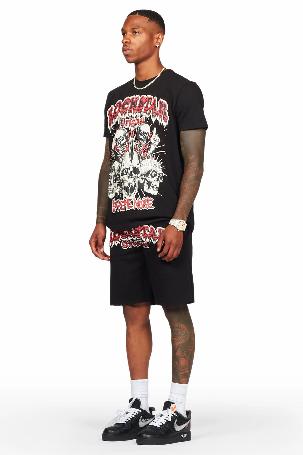 Tabor Black T-Shirt/Short Set