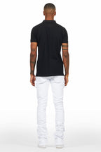 Flynn Black/White Polo Shirt