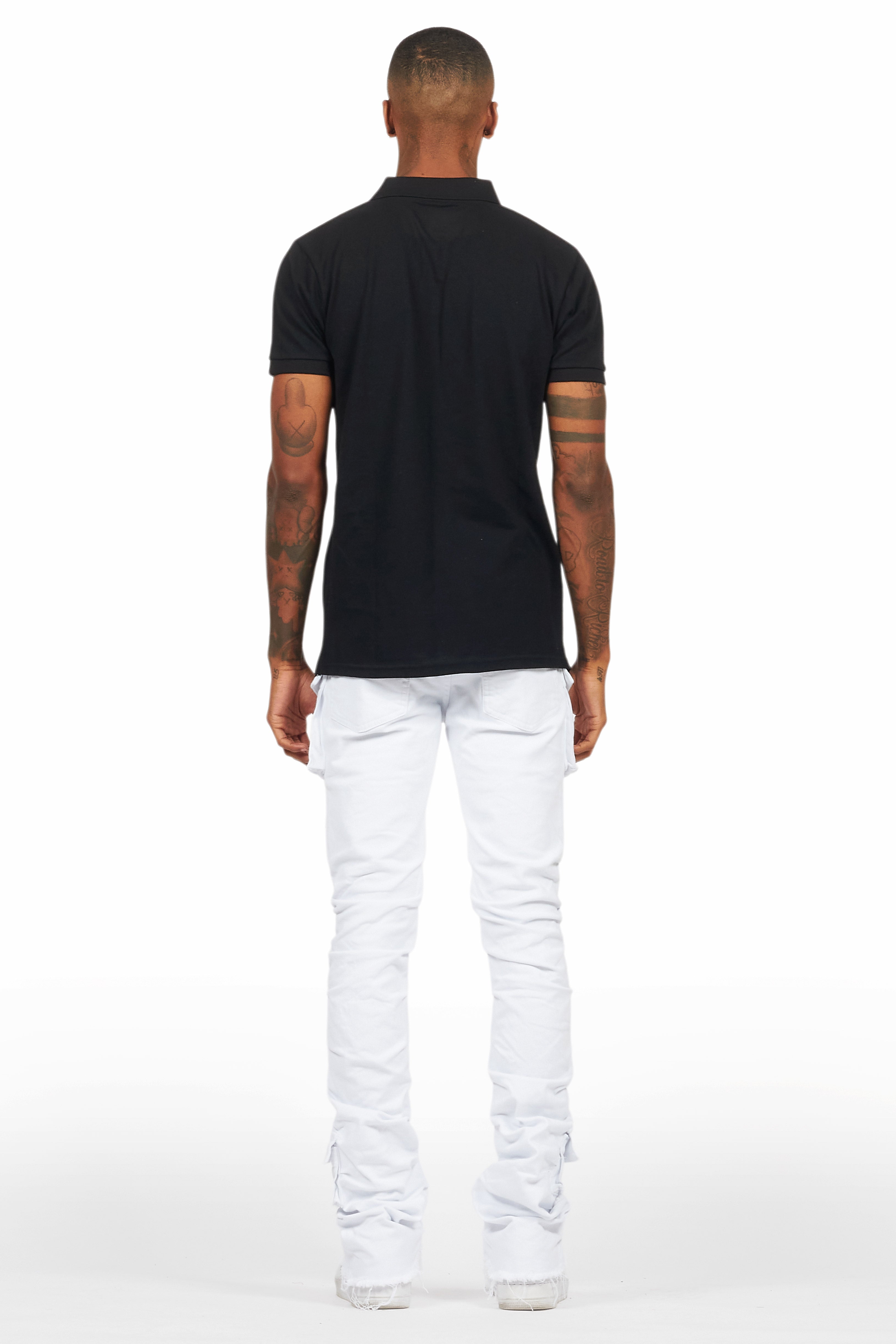 Flynn Black/White Polo Shirt