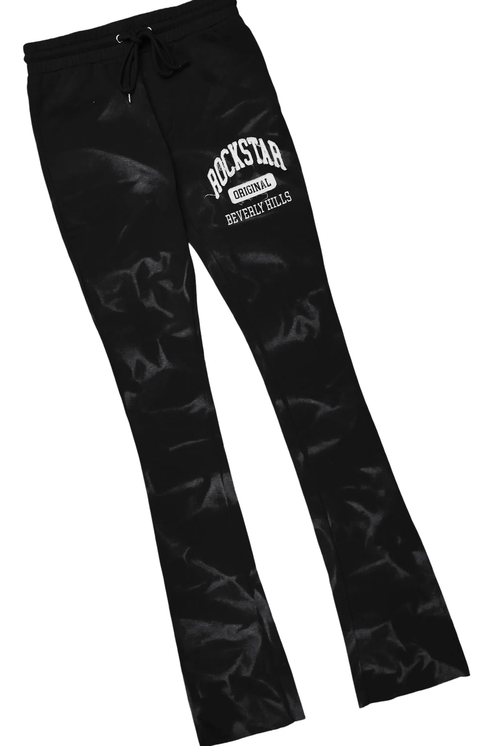 Member Black Hoodie Patchwork Stacked Flare Track Set