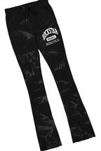 Member Black Hoodie Patchwork Stacked Flare Track Set