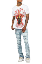 Kalvin White Oversized Graphic T-Shirt