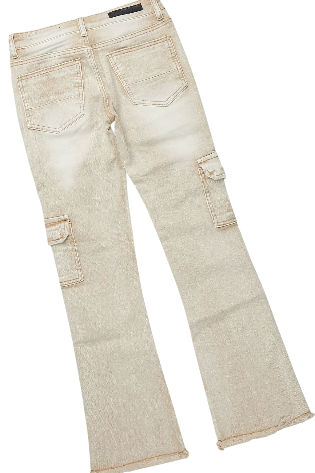 Boys All Eyes Black/Beige Hoodie/Stacked Flare Jean Set