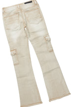 Boys All Eyes Black/Beige Hoodie/Stacked Flare Jean Set